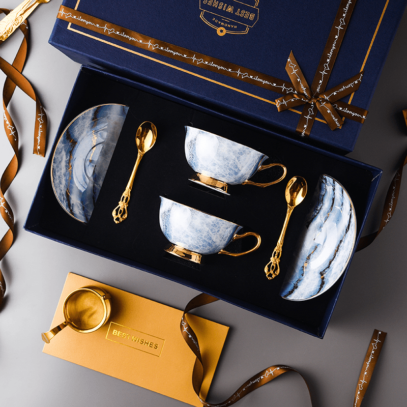 Luxury European Vintage Ceramic Coffee Cup - Elegant Minimalist Premium Home Mug | Light Luxury High-End Drinkware