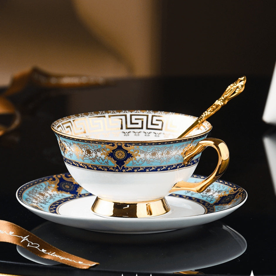Bohemian Elegant Bone China Coffee Cup &Mug - Light Luxury European High-End Tea Cup