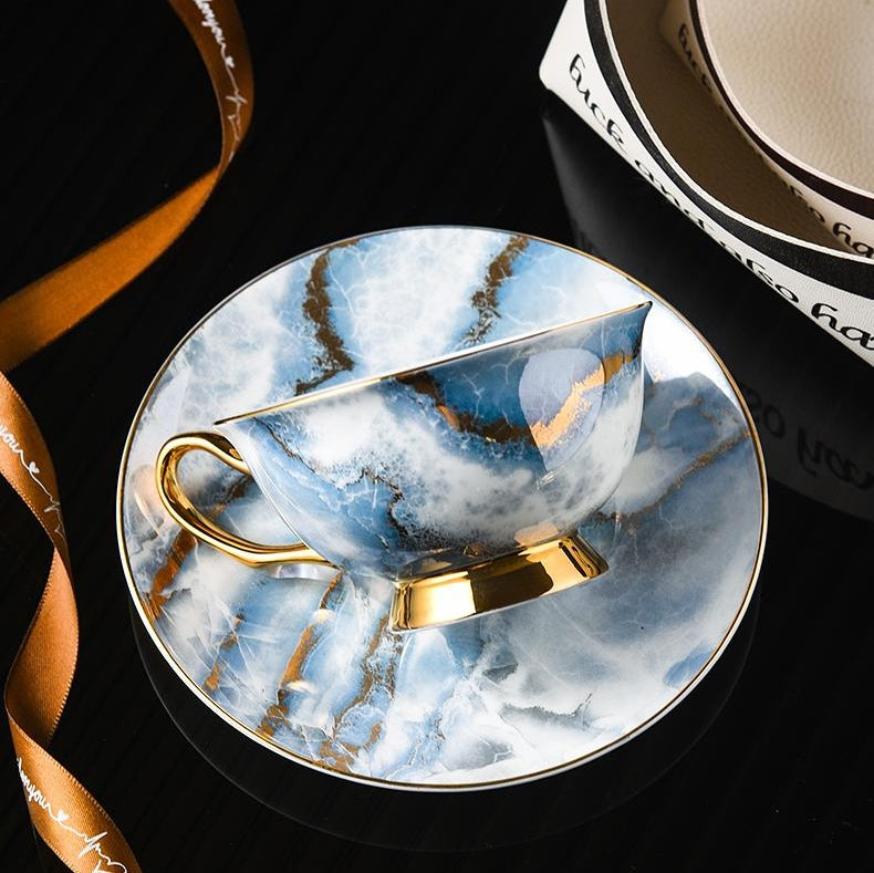 Luxury European Vintage Ceramic Coffee Cup - Elegant Minimalist Premium Home Mug | Light Luxury High-End Drinkware