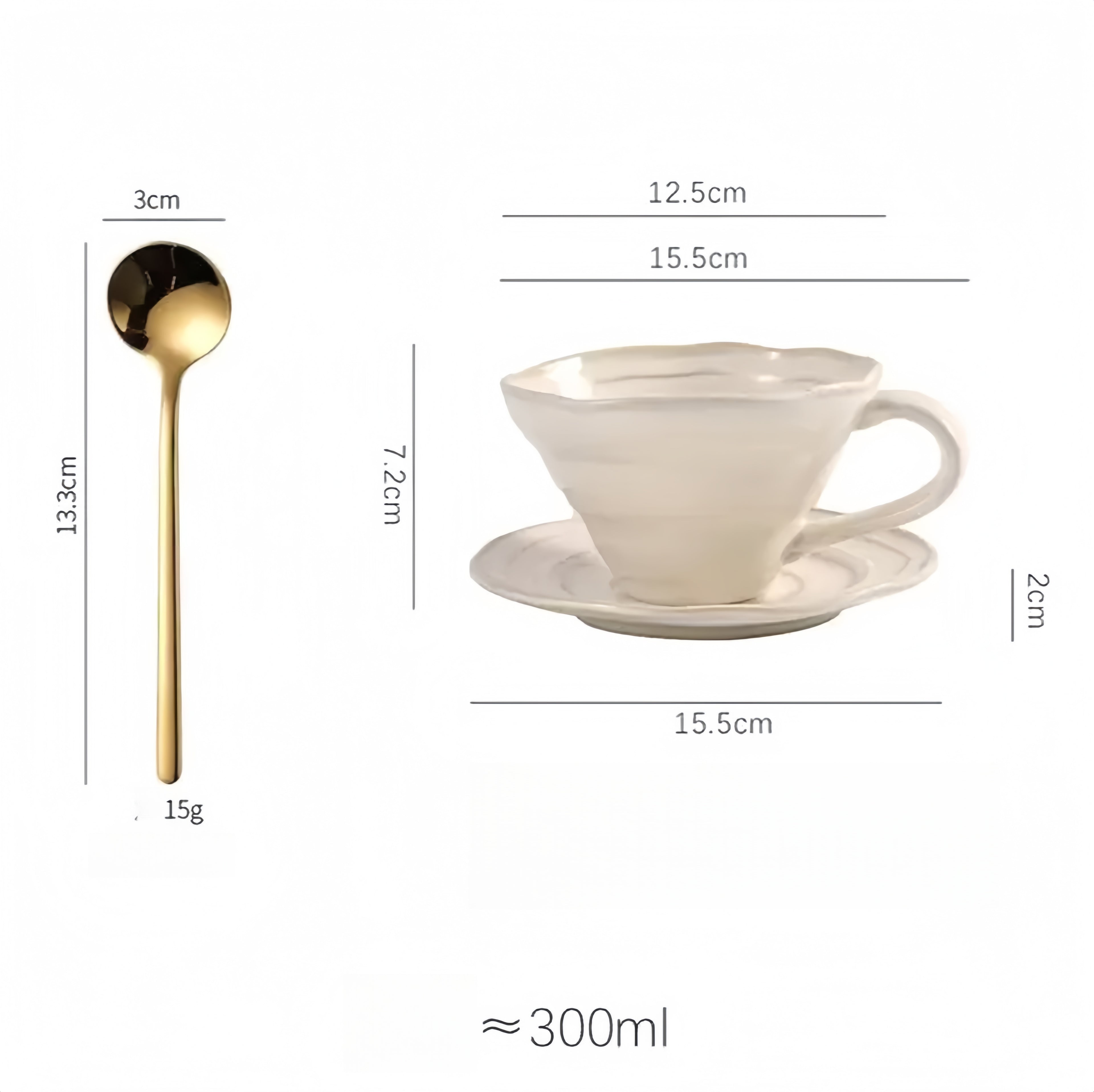 Flambe Glaze Coffee Set, Handmade Stoneware Mug & Saucer