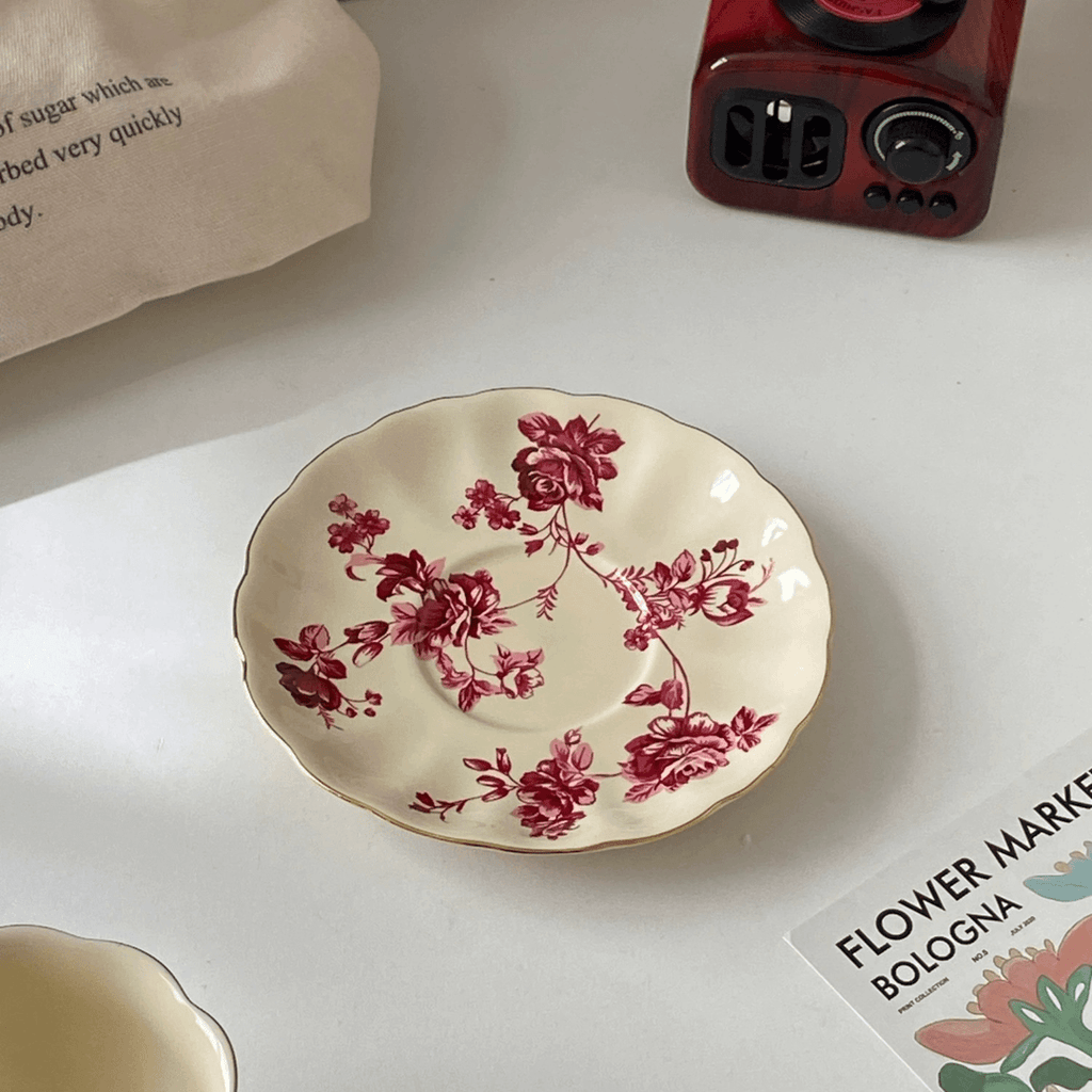 French Afternoon Tea Coffee Cup and Saucer Set - European Ceramic Tea Cup Gift Box