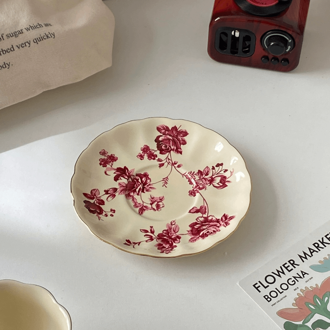 French Afternoon Tea Coffee Cup and Saucer Set - European Ceramic Tea Cup Gift Box