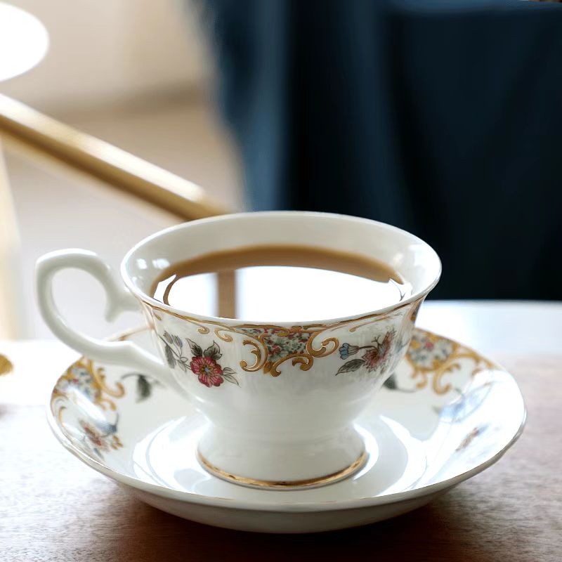Bone China Tea Set, European Style English Tea Cup & Coffee Cup Set, Cottage Core Collection