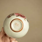 Gold Peony Ru Yao Teacup, Contemporary Gongfu Tea Cup-Personal Use Tea Cup