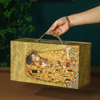 European Vintage Bone China Coffee & Tea Cup - Hand-Painted Gold Famous Painting Gift Box - Water Glass