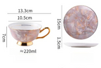 Premium Luxury Ceramic Coffee Cup and Saucer Set - Elegant Gift Boxed Tea Cup for Sophisticated Home