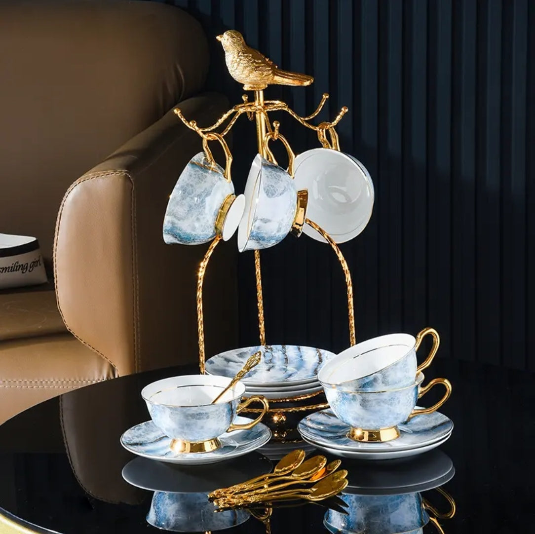 Luxury European Vintage Ceramic Coffee Cup - Elegant Minimalist Premium Home Mug | Light Luxury High-End Drinkware