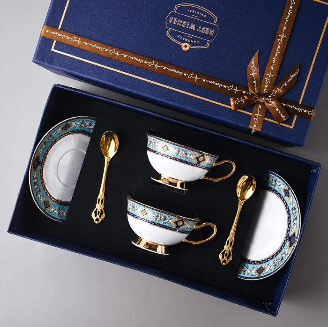 Bohemian Elegant Bone China Coffee Cup &Mug - Light Luxury European High-End Tea Cup