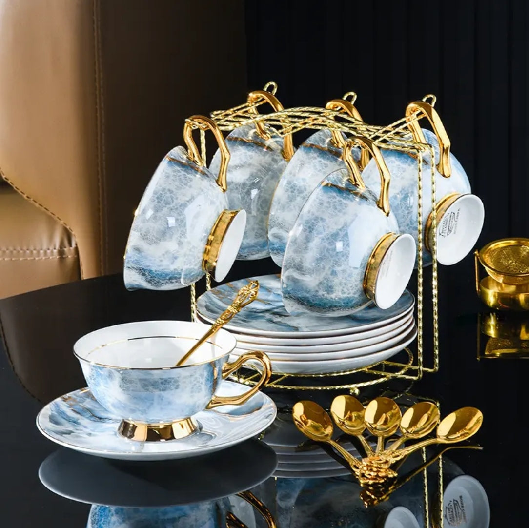 Luxury European Vintage Ceramic Coffee Cup - Elegant Minimalist Premium Home Mug | Light Luxury High-End Drinkware