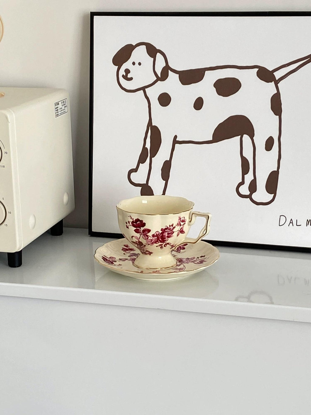 French Afternoon Tea Coffee Cup and Saucer Set - European Ceramic Tea Cup Gift Box