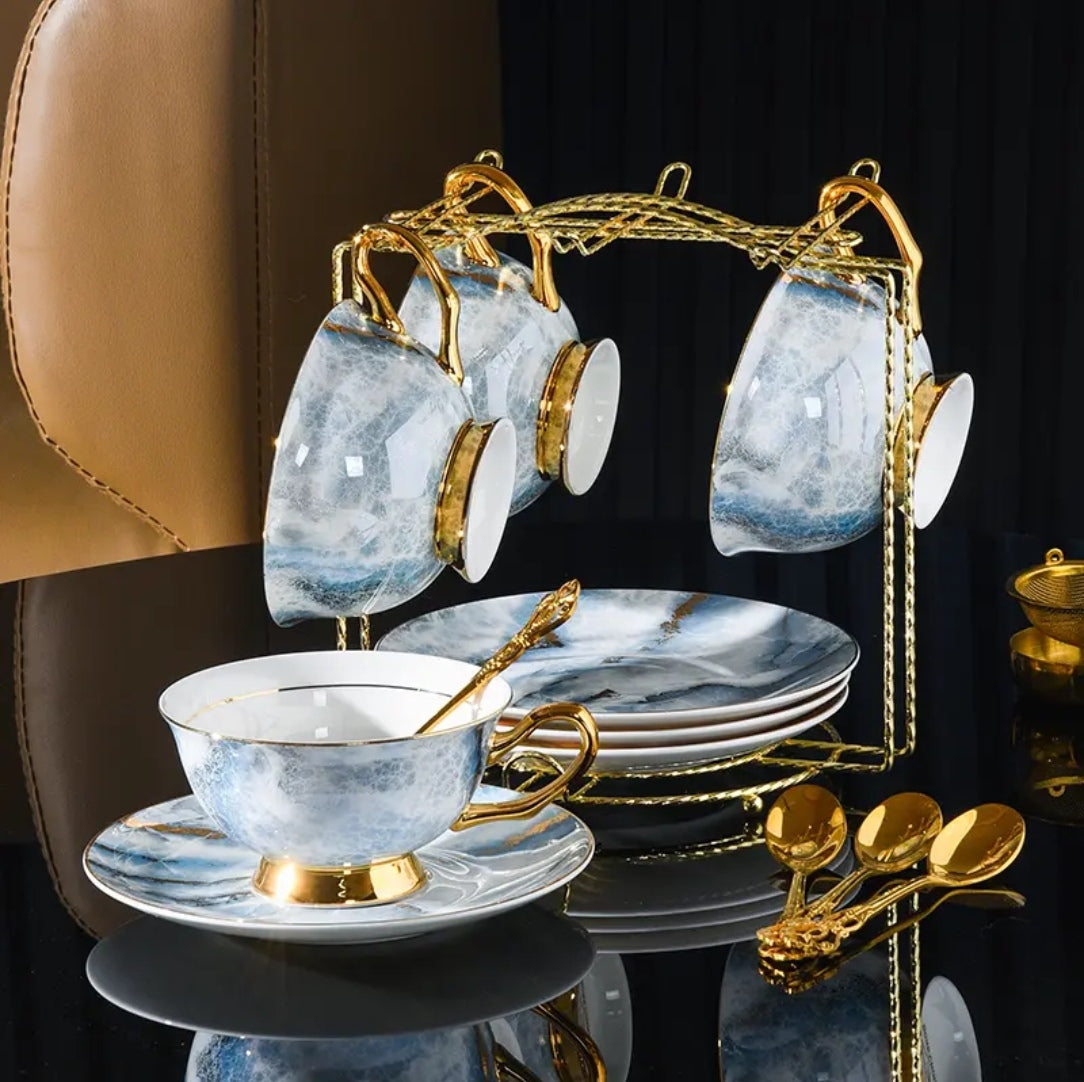 Luxury European Vintage Ceramic Coffee Cup - Elegant Minimalist Premium Home Mug | Light Luxury High-End Drinkware