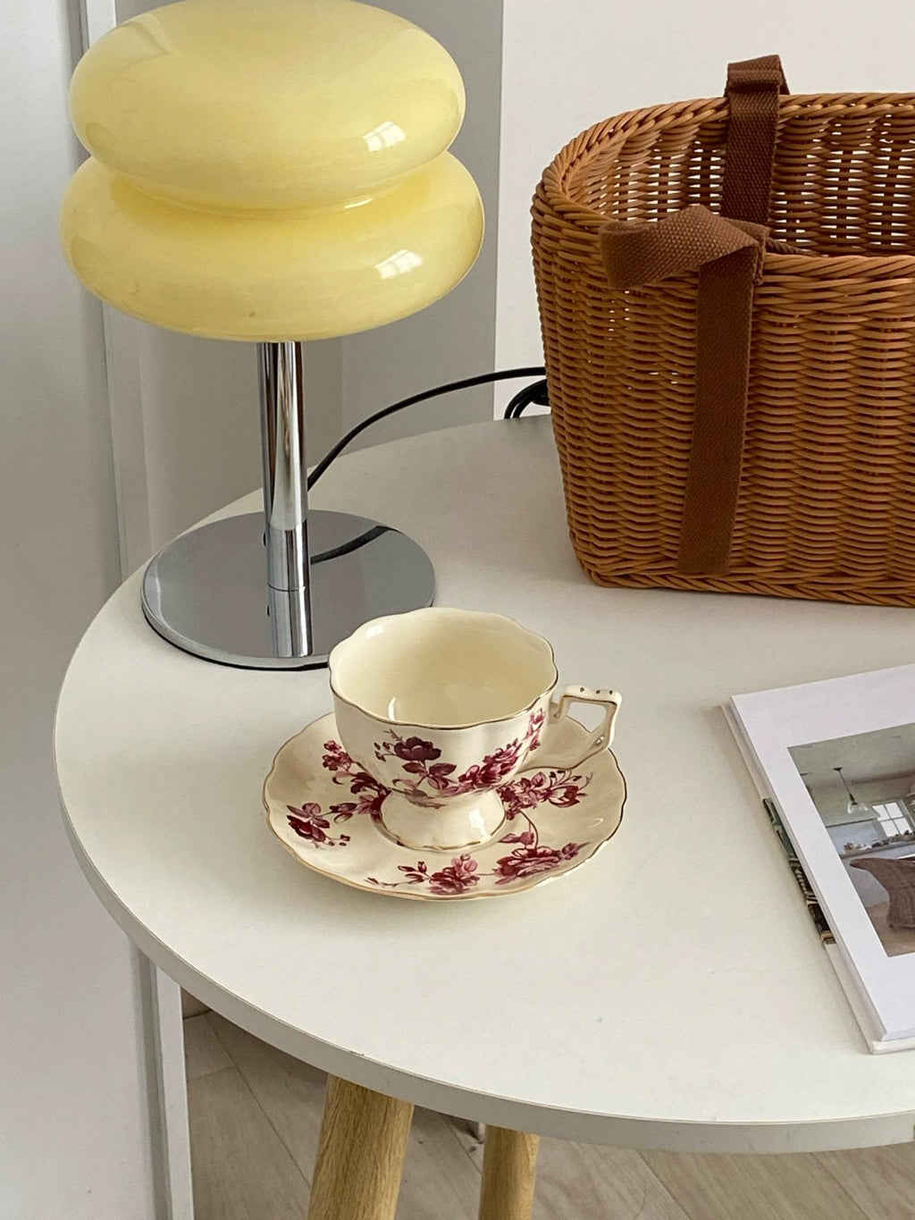 French Afternoon Tea Coffee Cup and Saucer Set - European Ceramic Tea Cup Gift Box