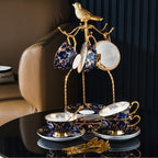 Vintage Bone China Coffee & Tea Cup Set - Premium Light Luxury European Gift Box
