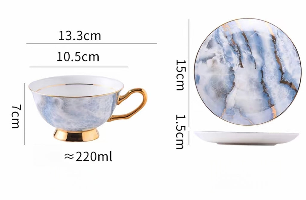 Luxury European Vintage Ceramic Coffee Cup - Elegant Minimalist Premium Home Mug | Light Luxury High-End Drinkware