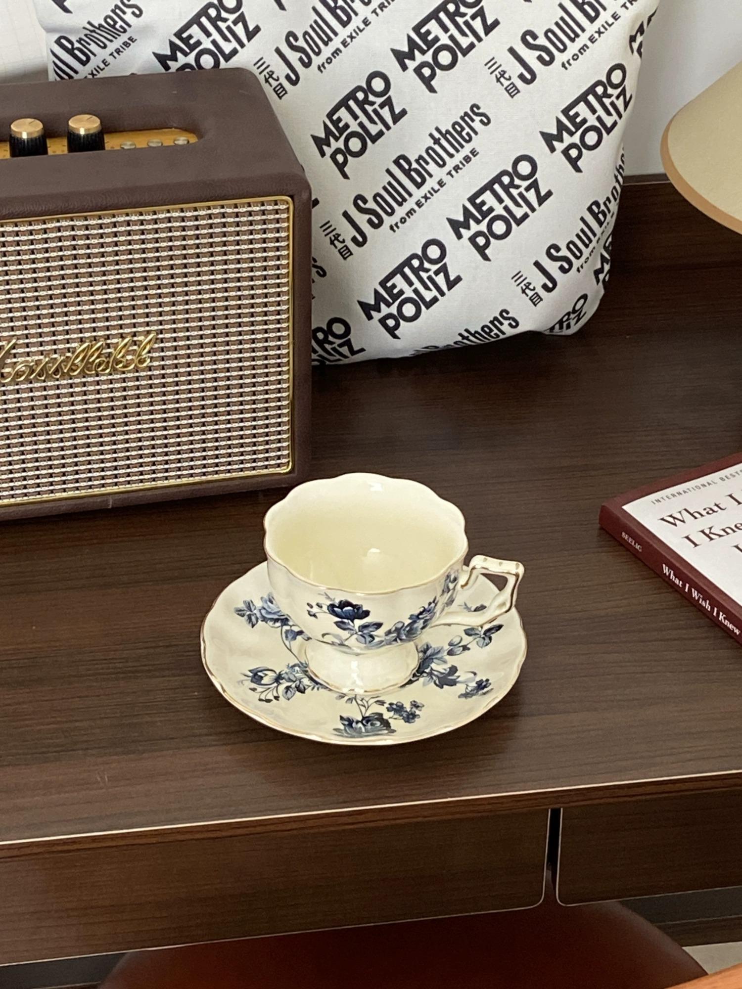 French Afternoon Tea Coffee Cup - European Elegant Cup and Saucer Set | High-End Birthday Gift