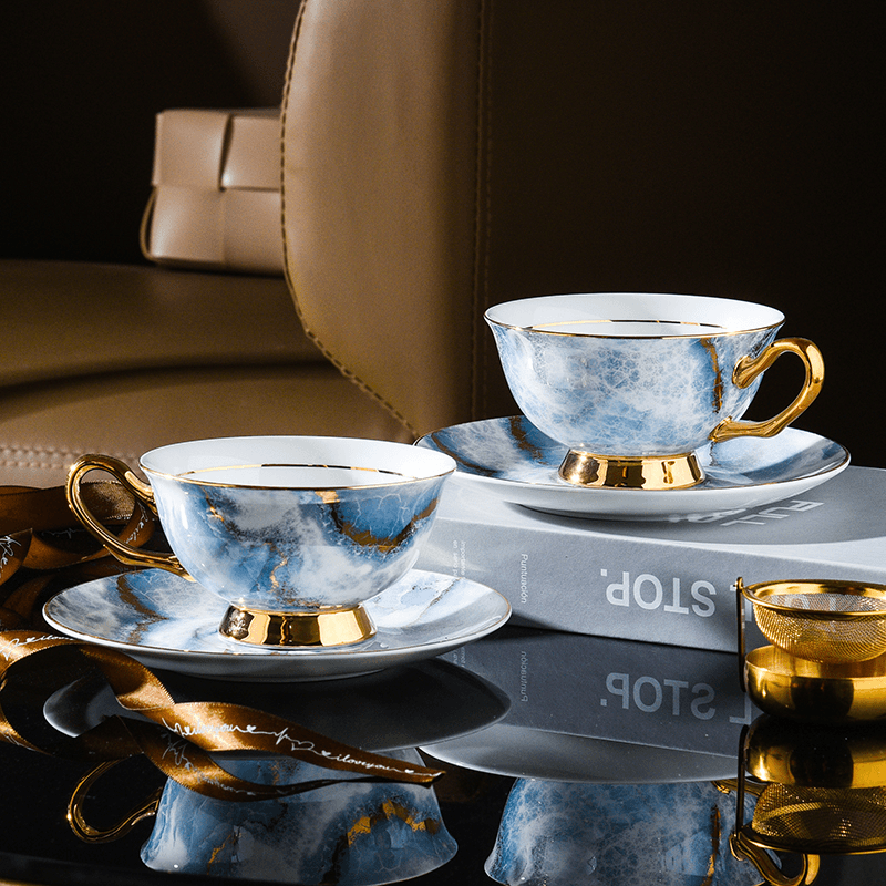 Luxury European Vintage Ceramic Coffee Cup - Elegant Minimalist Premium Home Mug | Light Luxury High-End Drinkware